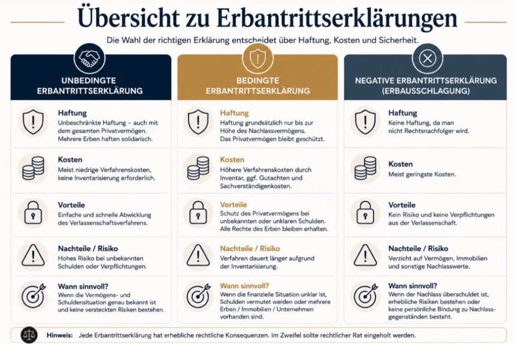 Erbantrittserklärung Übersicht