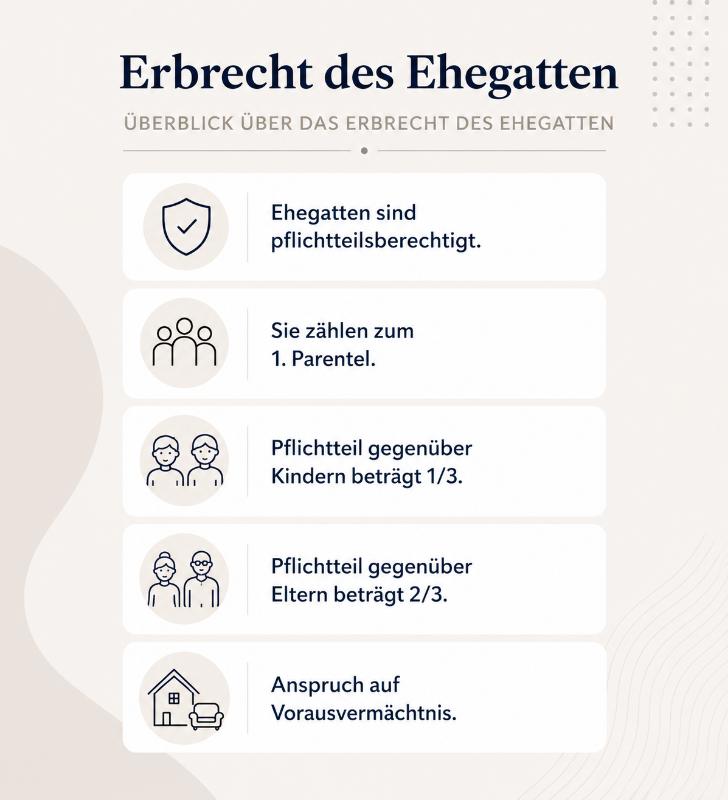 Erbrecht des Ehegatten Überblick